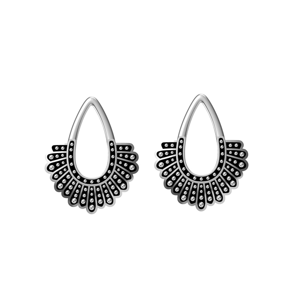 RBG Dissent Collar Earrings 925 Sterling Silver Drop/Stud Earrings RBG  Earrings for Women Fan of Ruth Bader Ginsburg