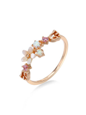 Shell Flower Opal Flower Ring