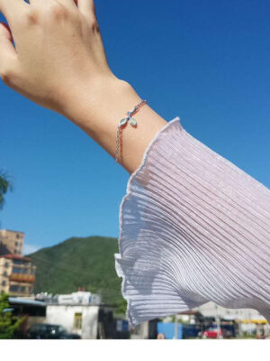 Green leaf opal bracelet