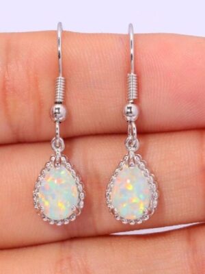 Ladies Fashion Opal Earrings
