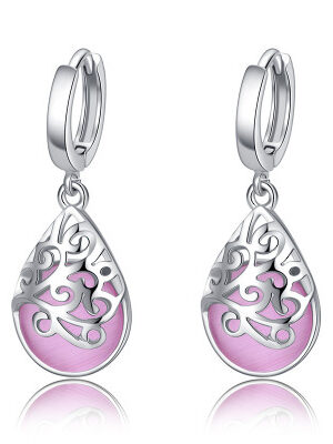 Moonlight Opal Silver Tears Earrings