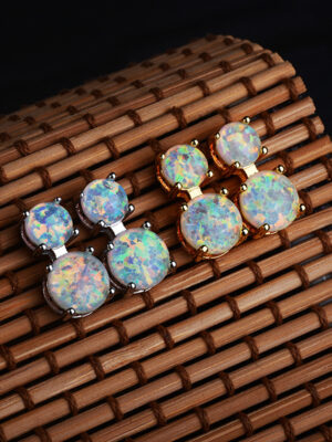 Classic Natural Opal Ear Studs