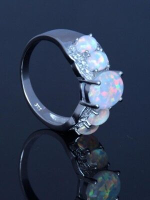 Real Gold Electroplated Opal Ring