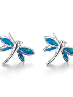 Dragonfly Opal Stud Earrings