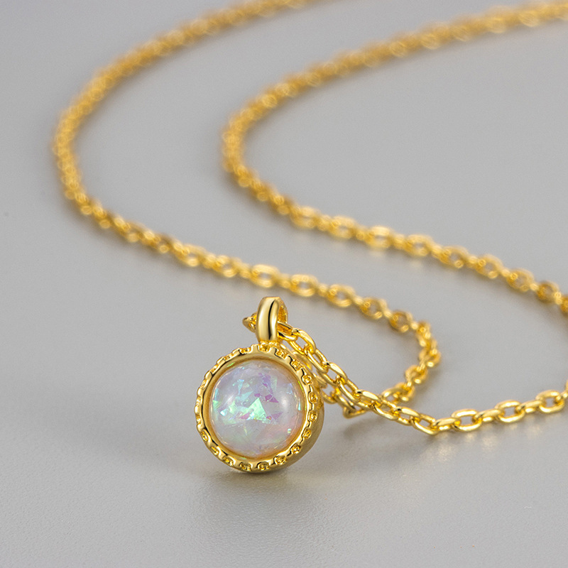 Opal Necklace Clavicle Chain Female - Image 2