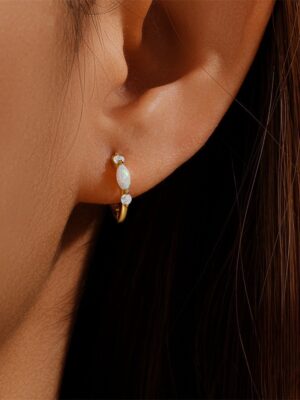 Rhinestone Zircon Opal Ear Clip