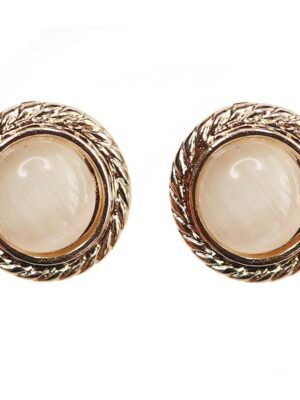 Opal stone studs / ear clips