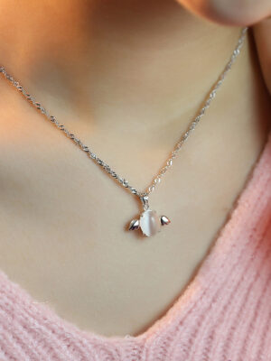 Angel egg opal pendant