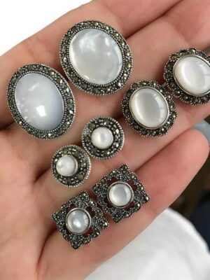 Cobblestone Opal Stud Earrings