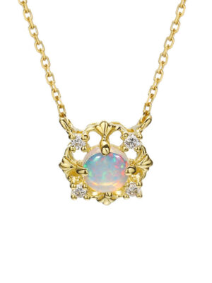 Natural Opal Sterling Silver Chain