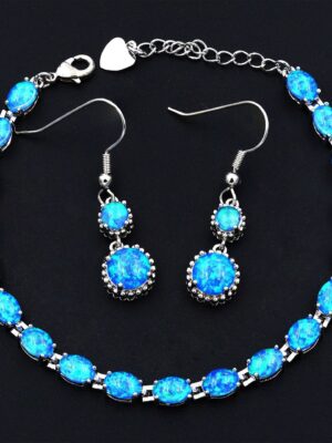 Women's Oval Opal Bracelet Tennis Chain