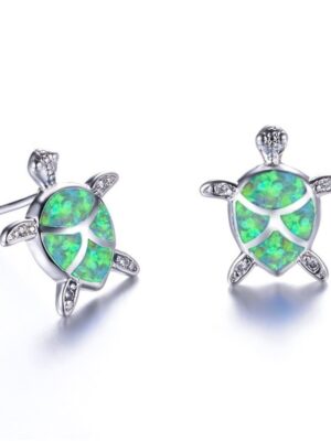 Opal Turtle Stud Earrings Opal European And American Earrings