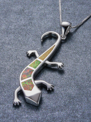 Opal Lizard Pendant