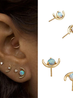 High quality opal ladies earrings