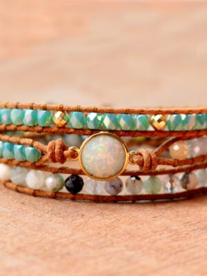 Opal braided bracelet