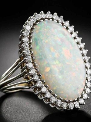 Fashion Woman Stylist Opal Ring Opal Ring