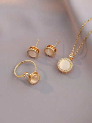 Rotating Opal Necklace For Women